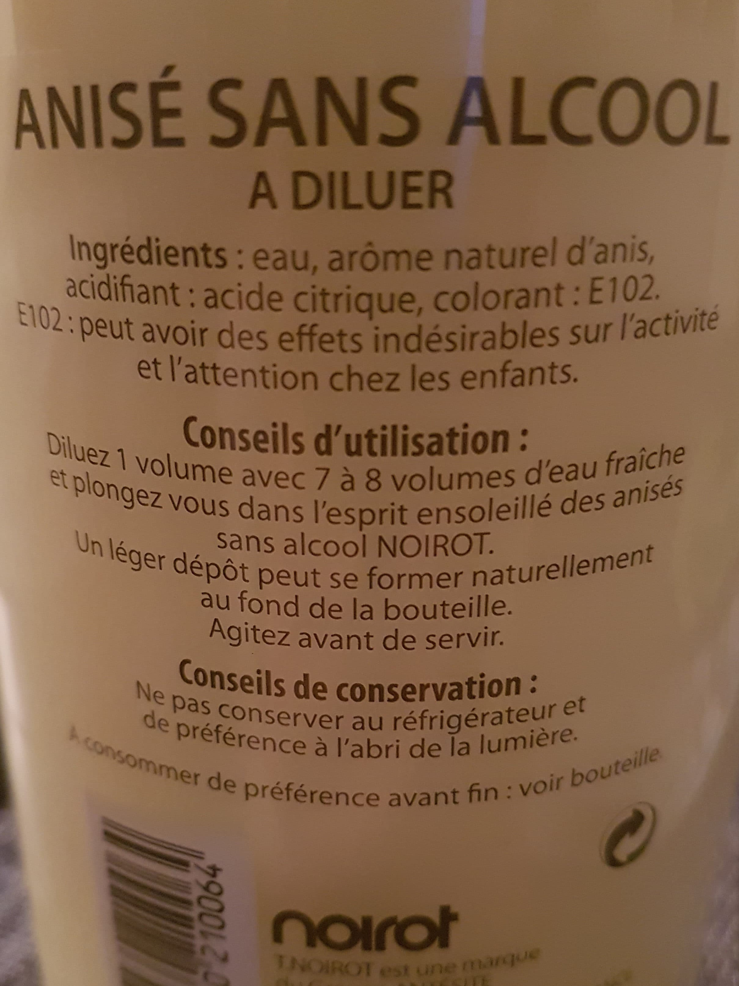 Pastitou Anisé sans alcool packshot
