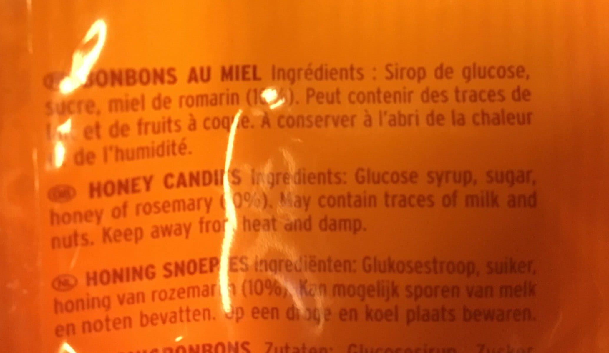 Confiserie du Nord (Bonbons) Miel de romarin packshot