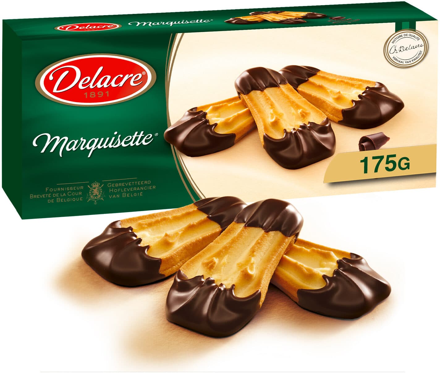 Delacre Biscuit nature enrobé au chocolat packshot