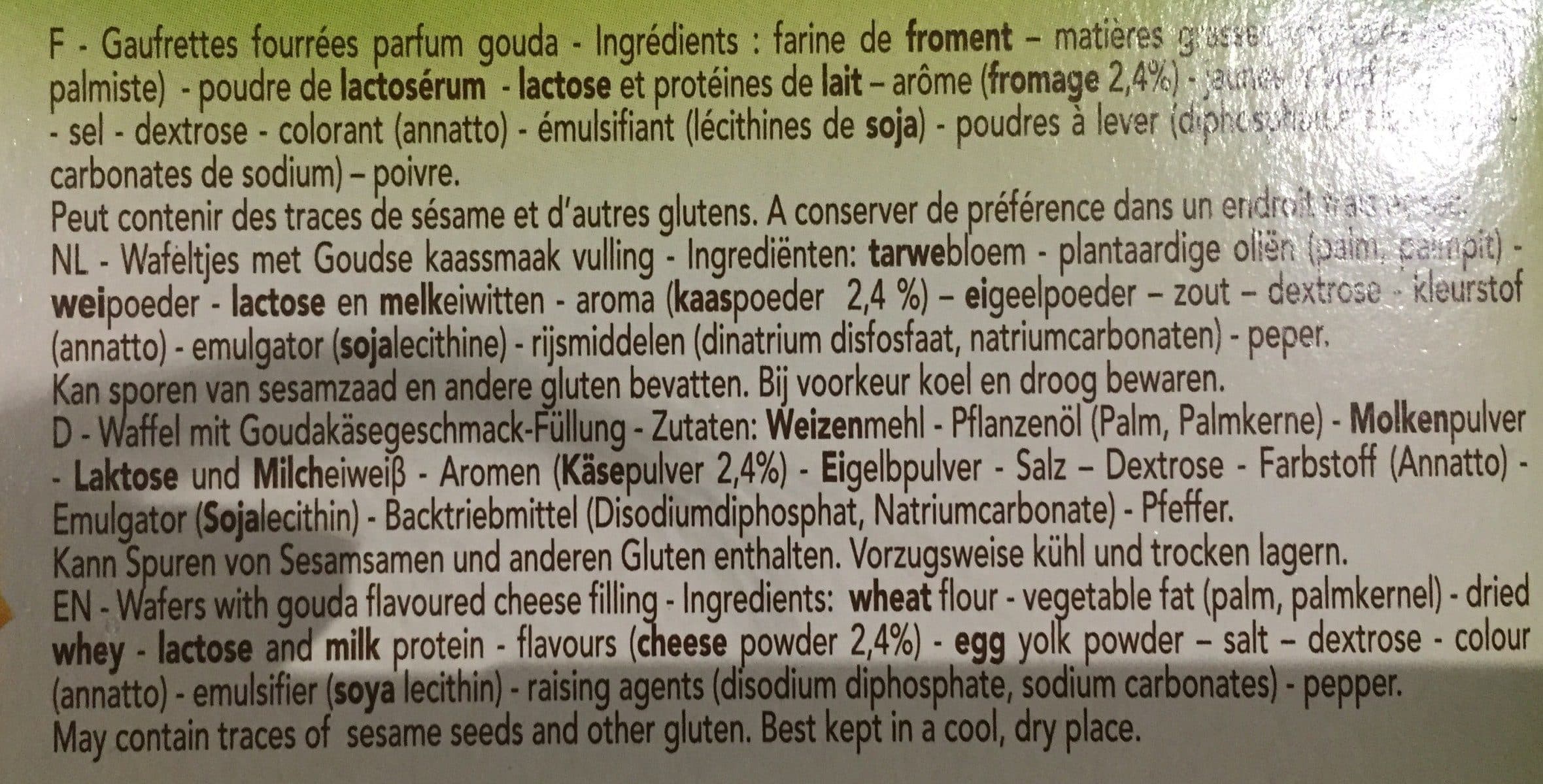 Delacre Delacre Canasta biscuits apéritifs fourrés gouda - 2X150g (300g) packshot