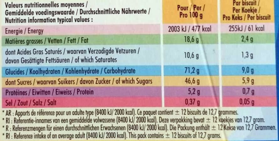 Delacre Biscuit nature enrobé au chocolat au lait packshot