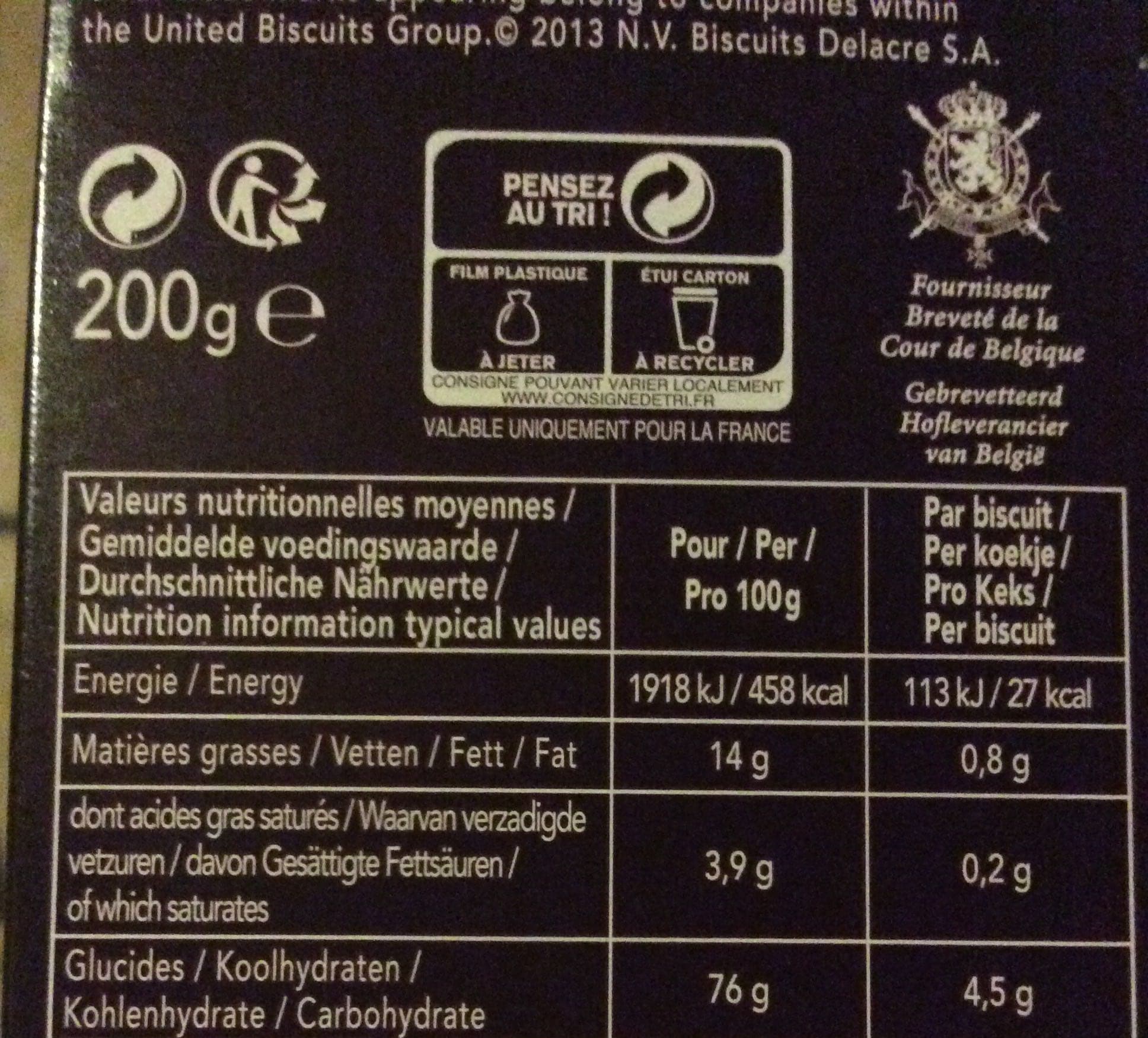 Delacre Delacre cafe noir biscuits glaces cafe packshot