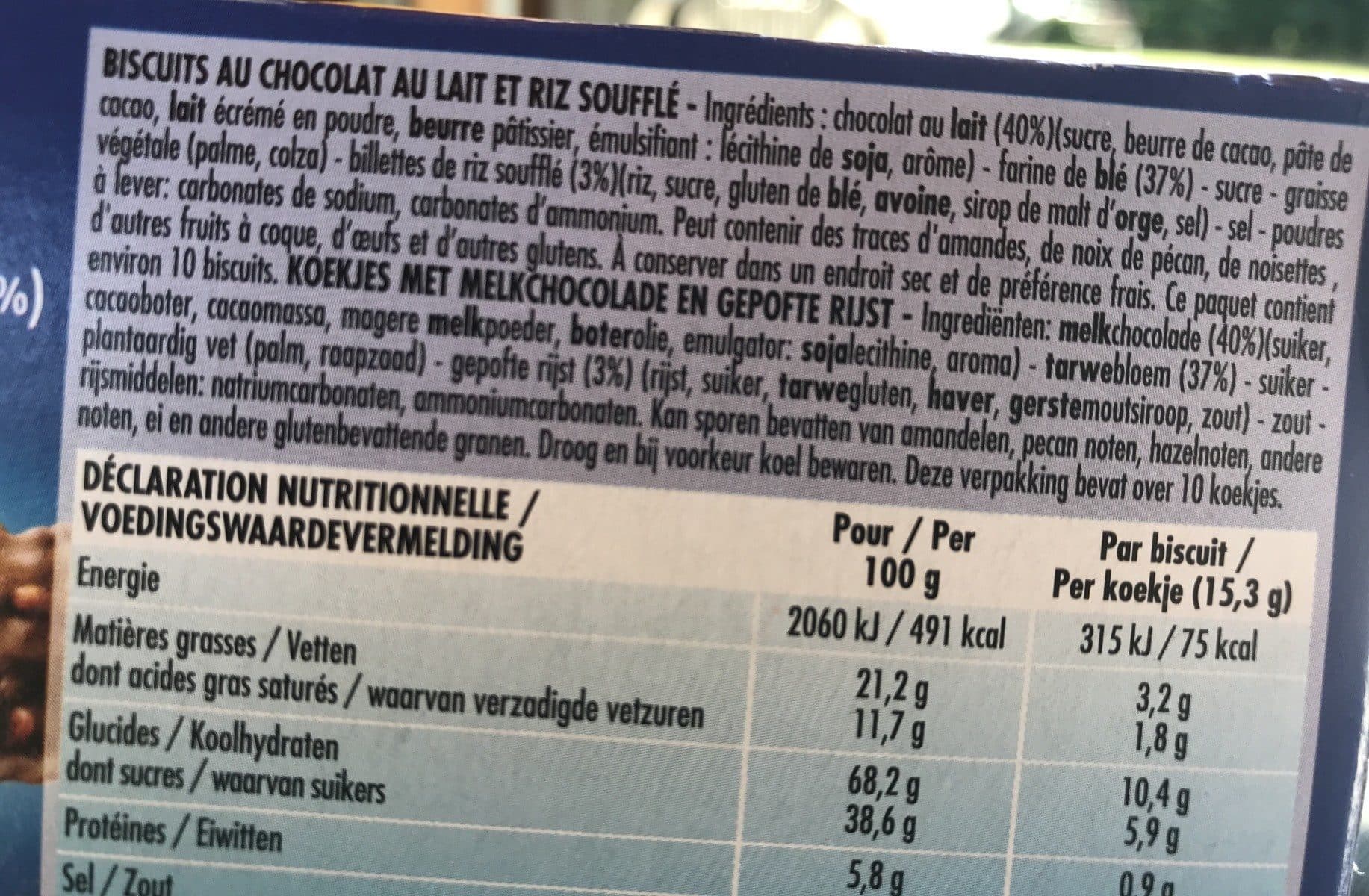 Delacre Delichoc chocobar biscuits croustillants chocolat lait packshot