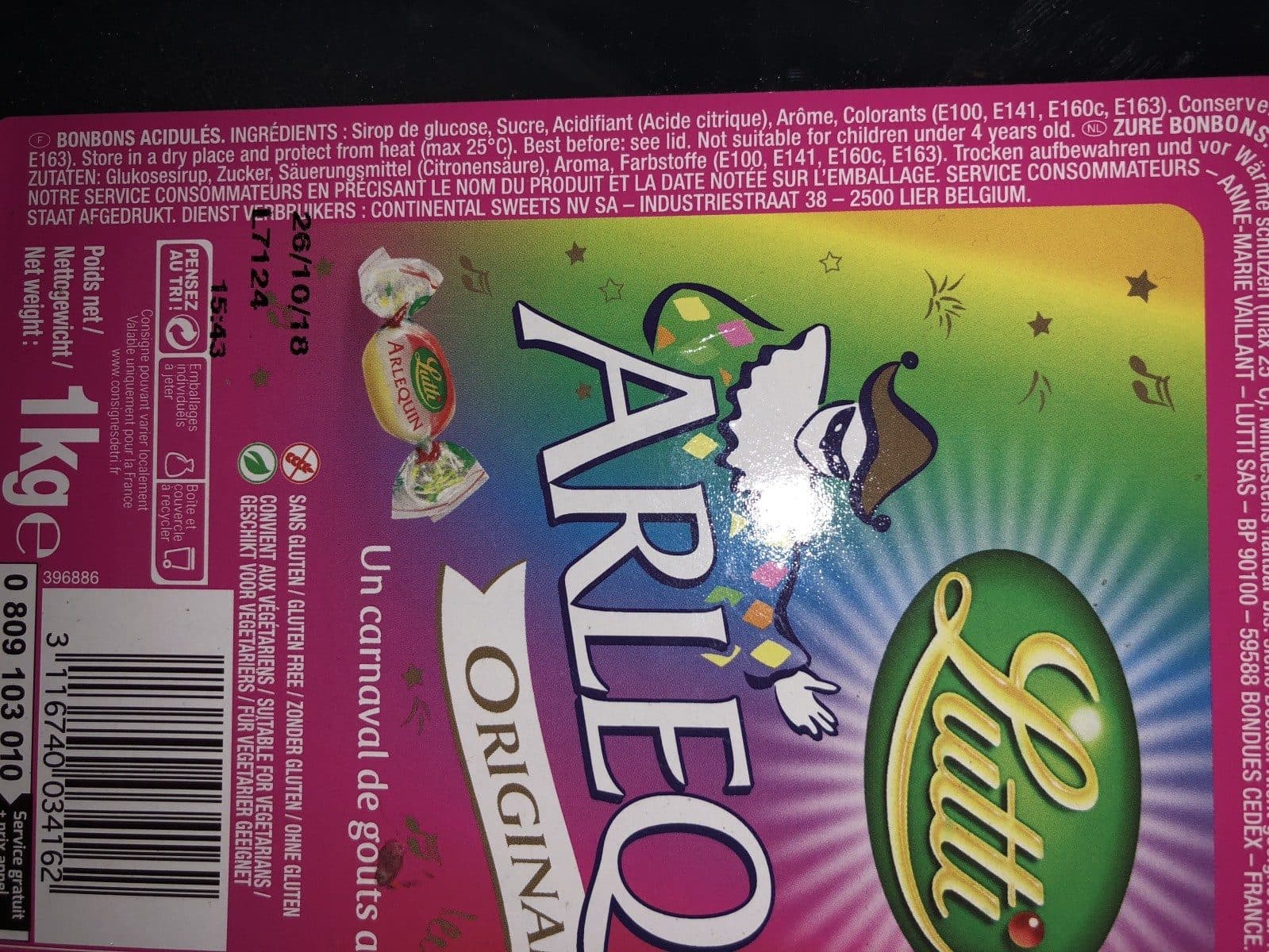 Lutti Arlequin original packshot