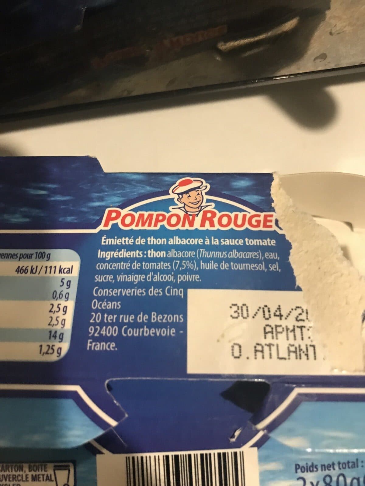 Open Food Facts Thon Albacore packshot