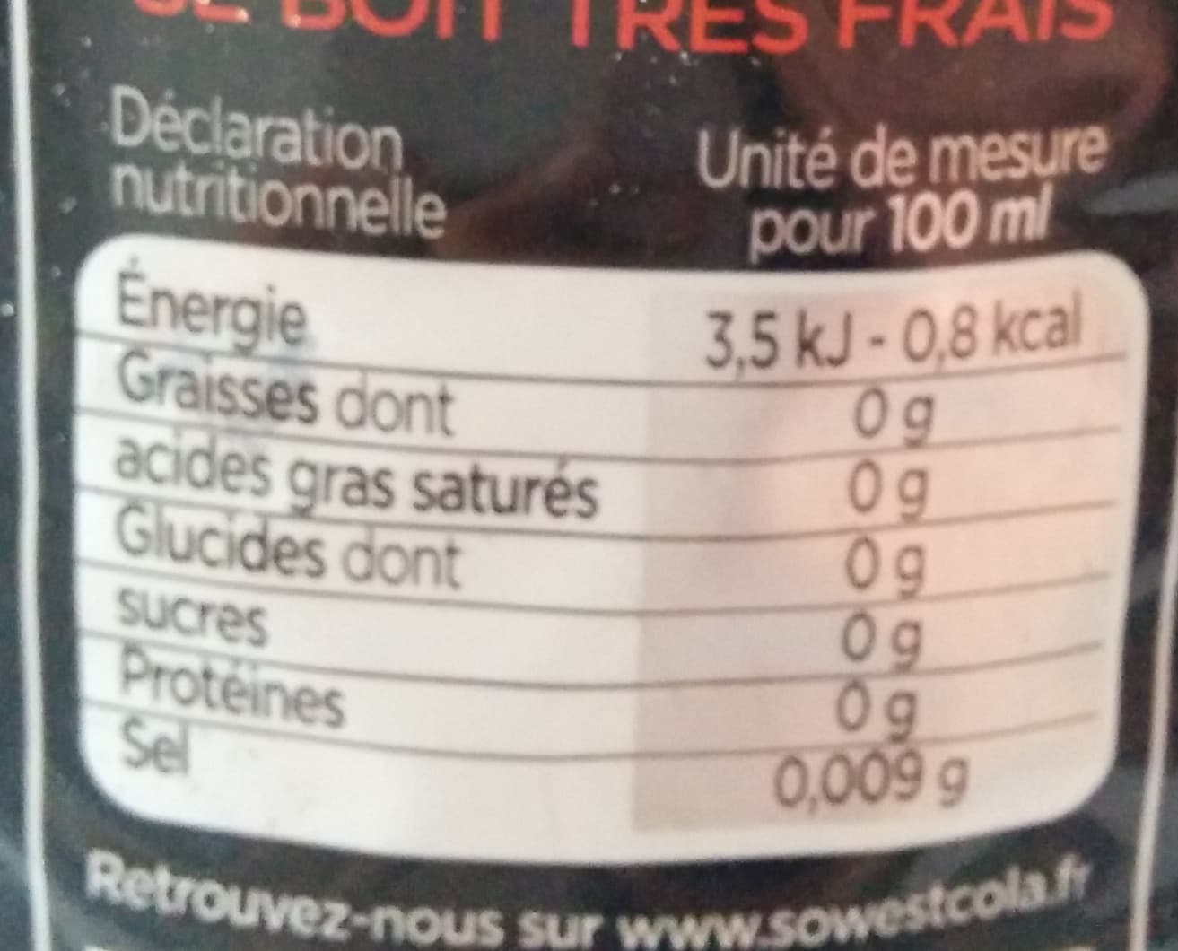 Ogeu Sowest Cola Zero packshot