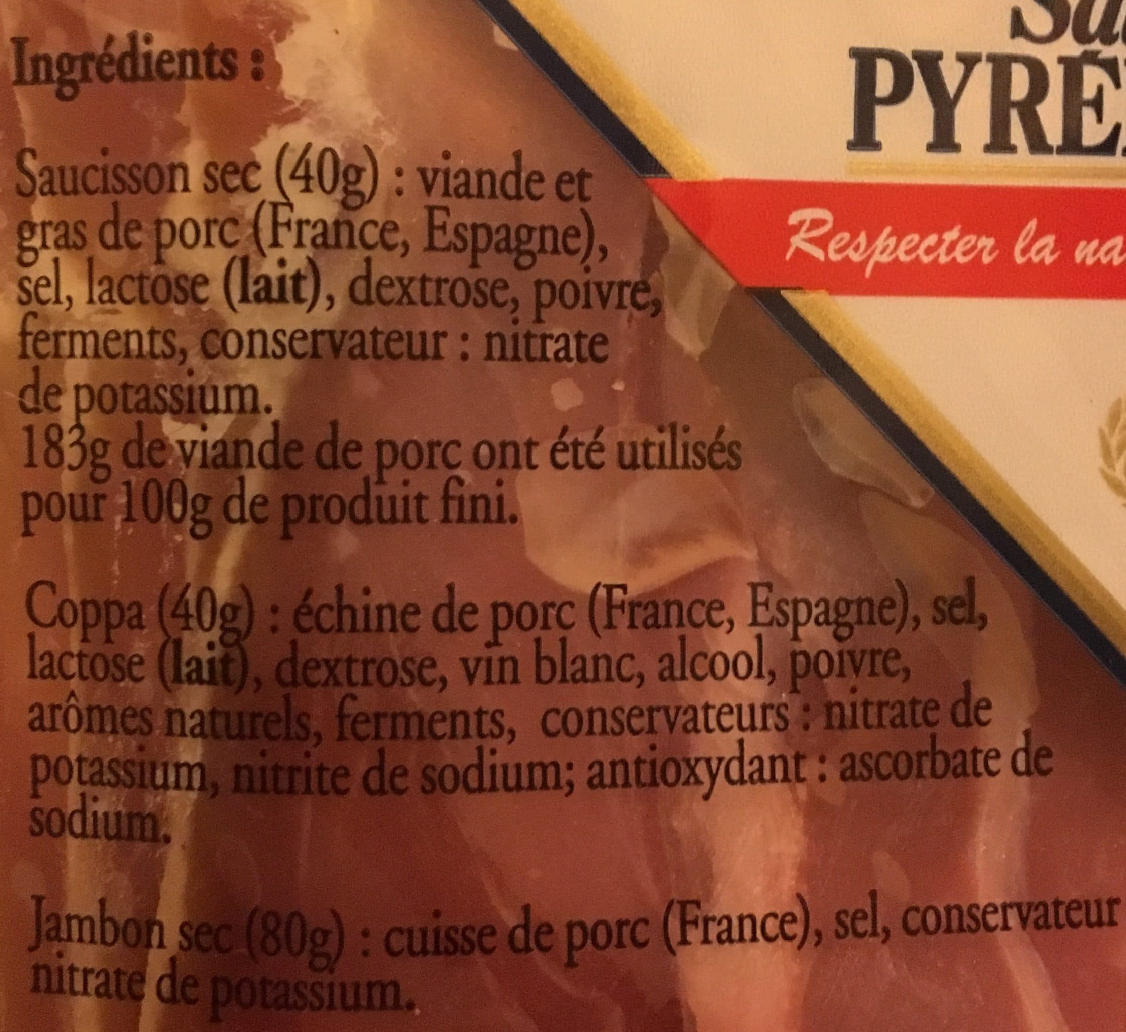 Salaisons Pyrénéennes Plateau des pyrénées packshot