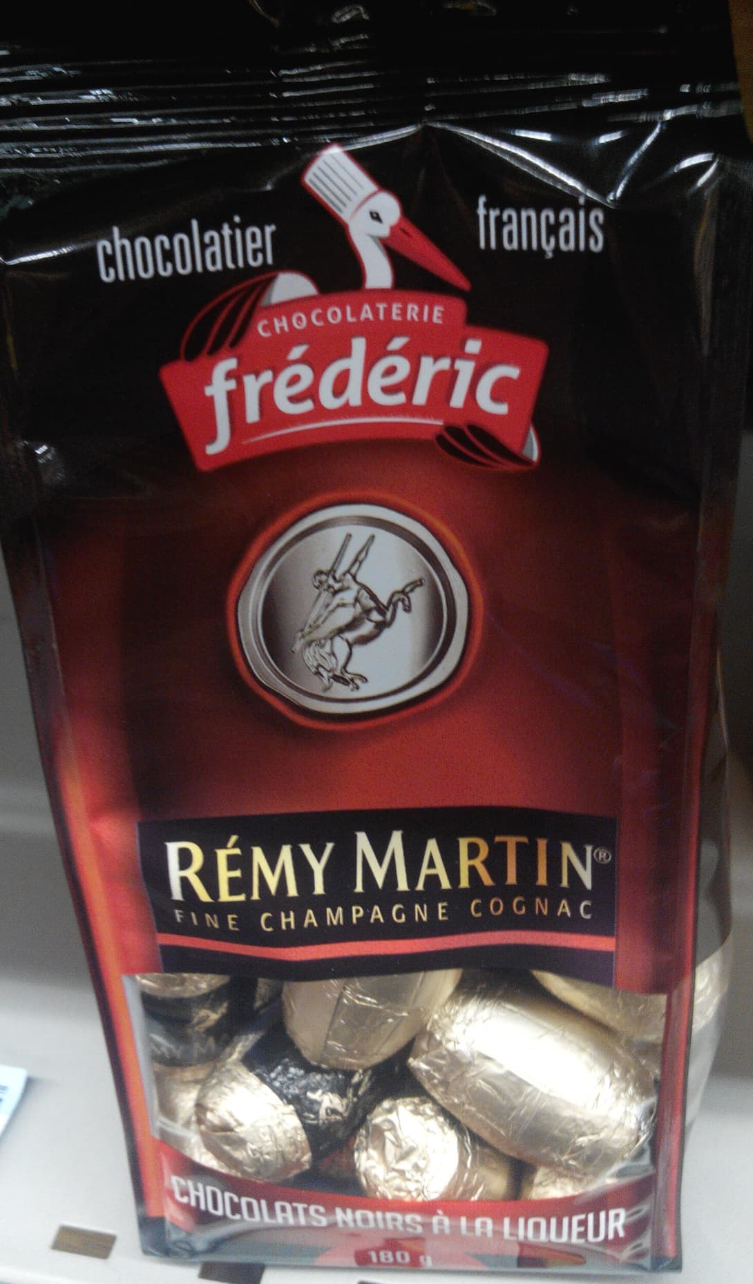 Chocolaterie Frédéric Chocolats noirs à la liqueur Rémy Martin® packshot