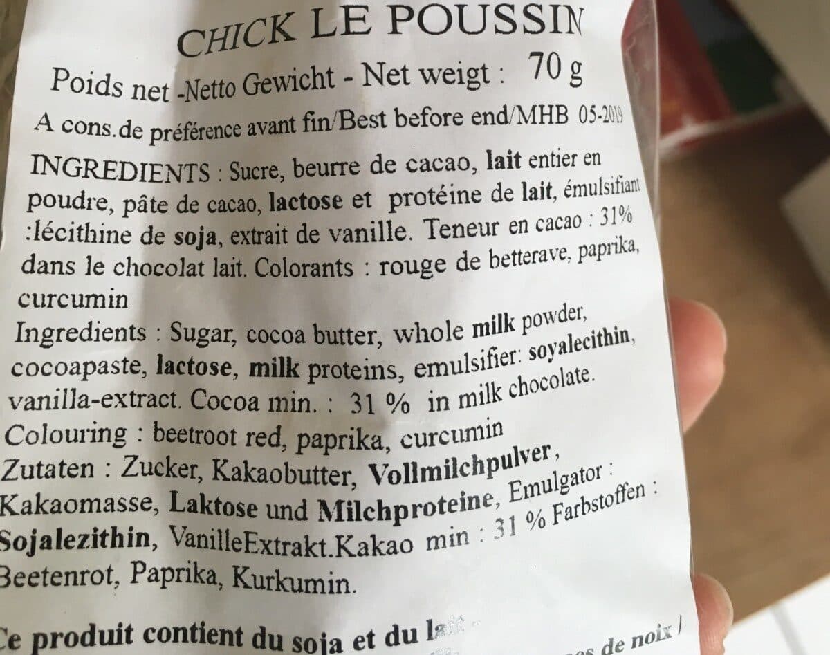 Open Food Facts Chick le poussin chocolat lait packshot