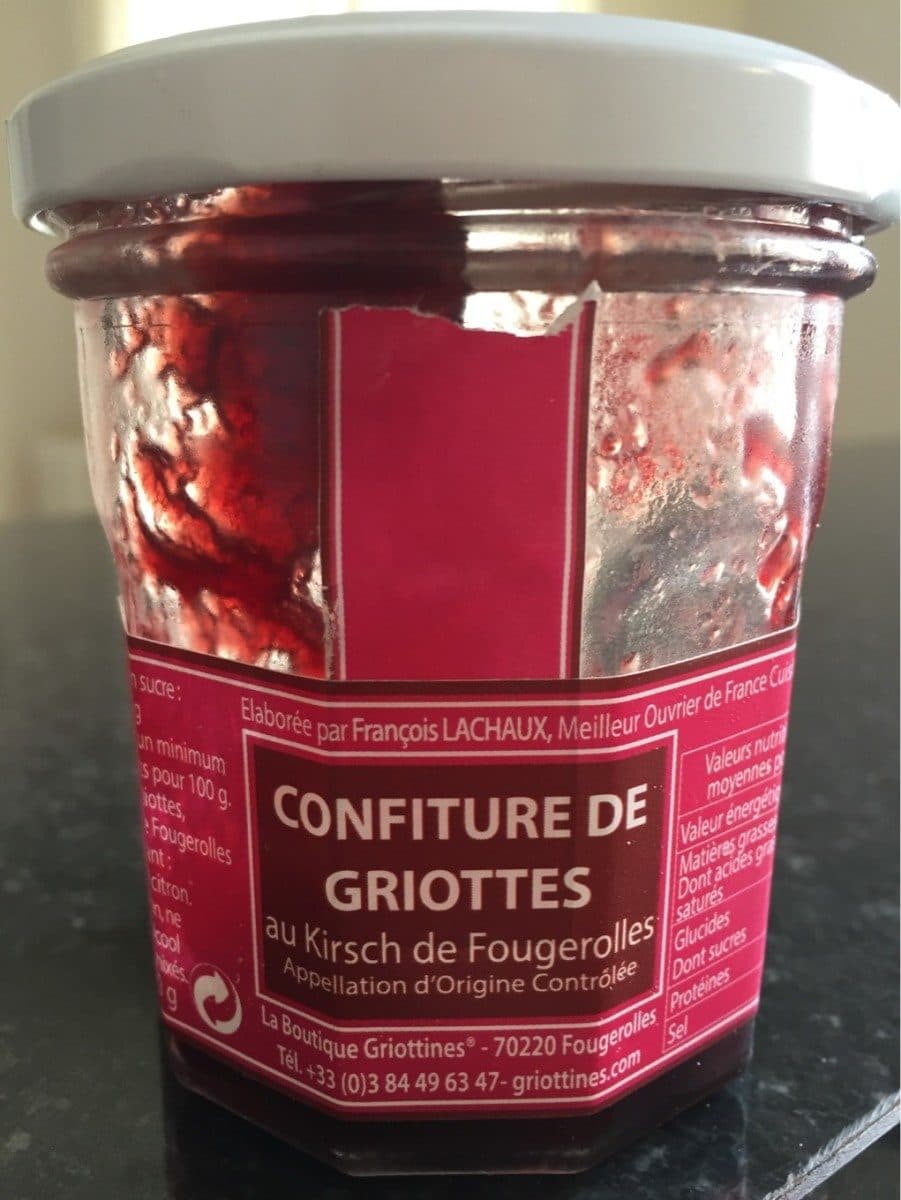 Griottines Confiture de griottes au Kirsch de Fougerolles packshot