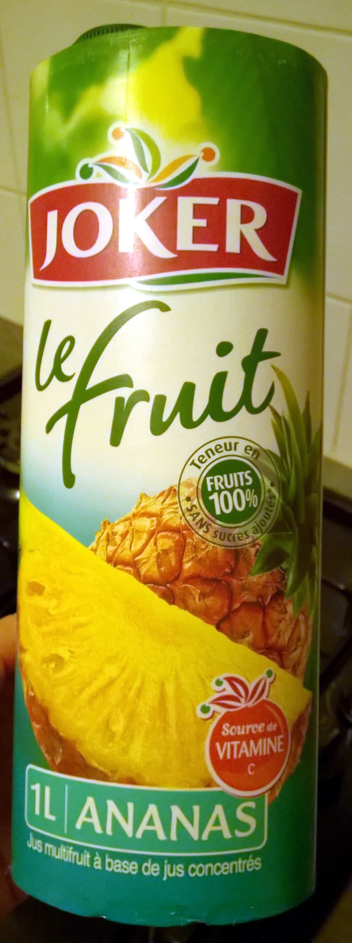 Joker Jus multifruit à base de jus concentrés ananas packshot