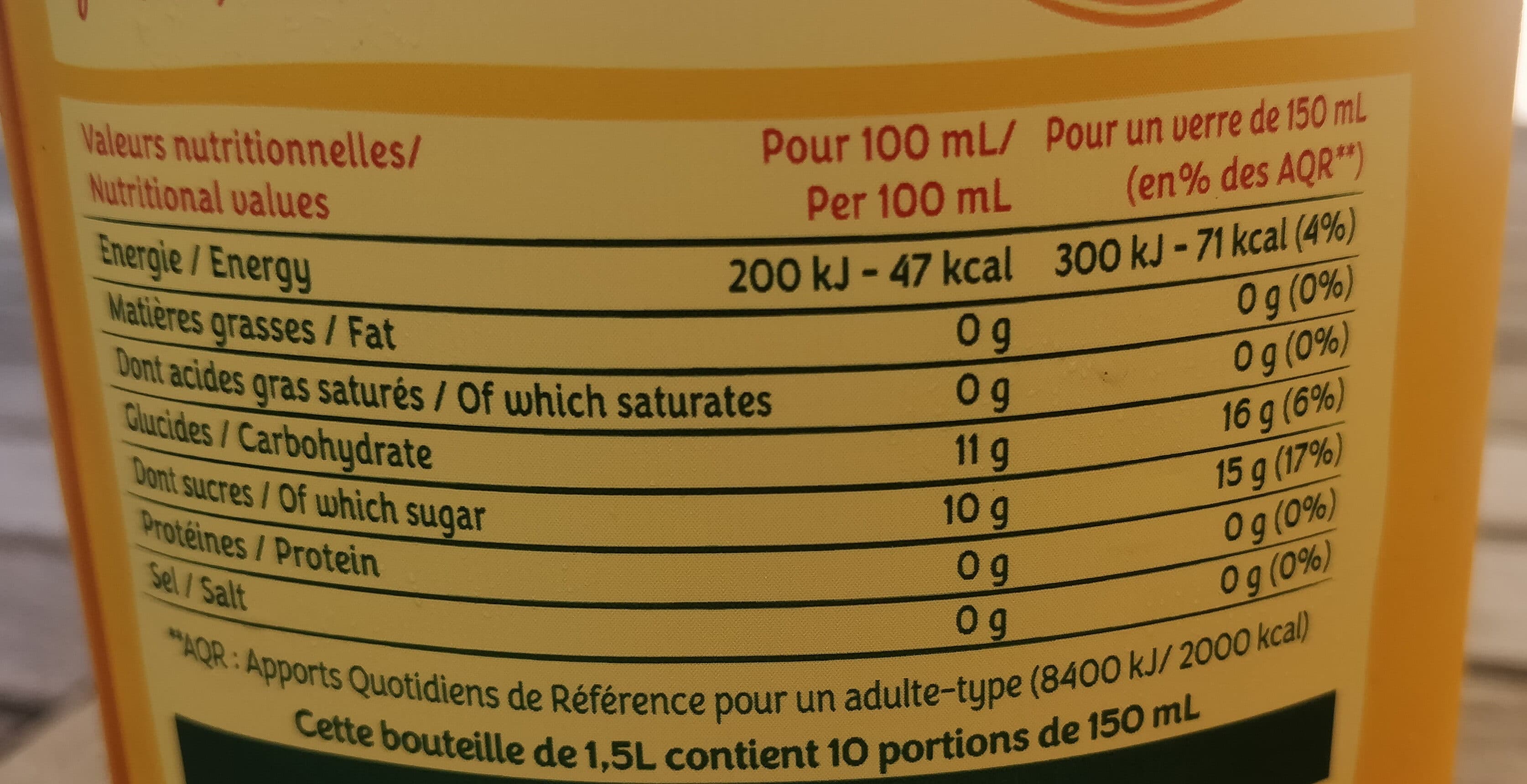 Joker Jus à base de jus et purées concentrés. packshot