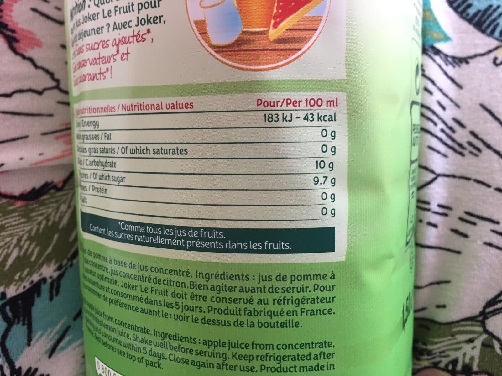 Joker Jus de pomme à base de jus concentré packshot