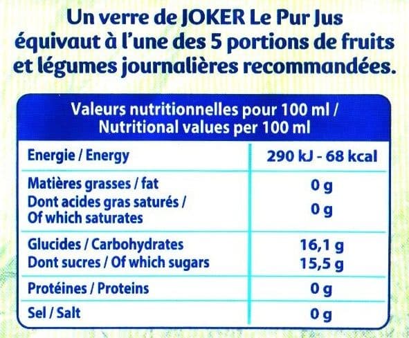 Joker Le Pur Jus 100% Raisin packshot