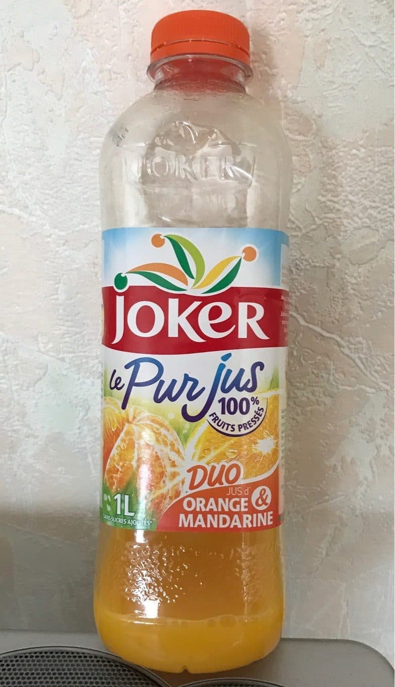 Joker Le pur jus duo orange-mandarine packshot