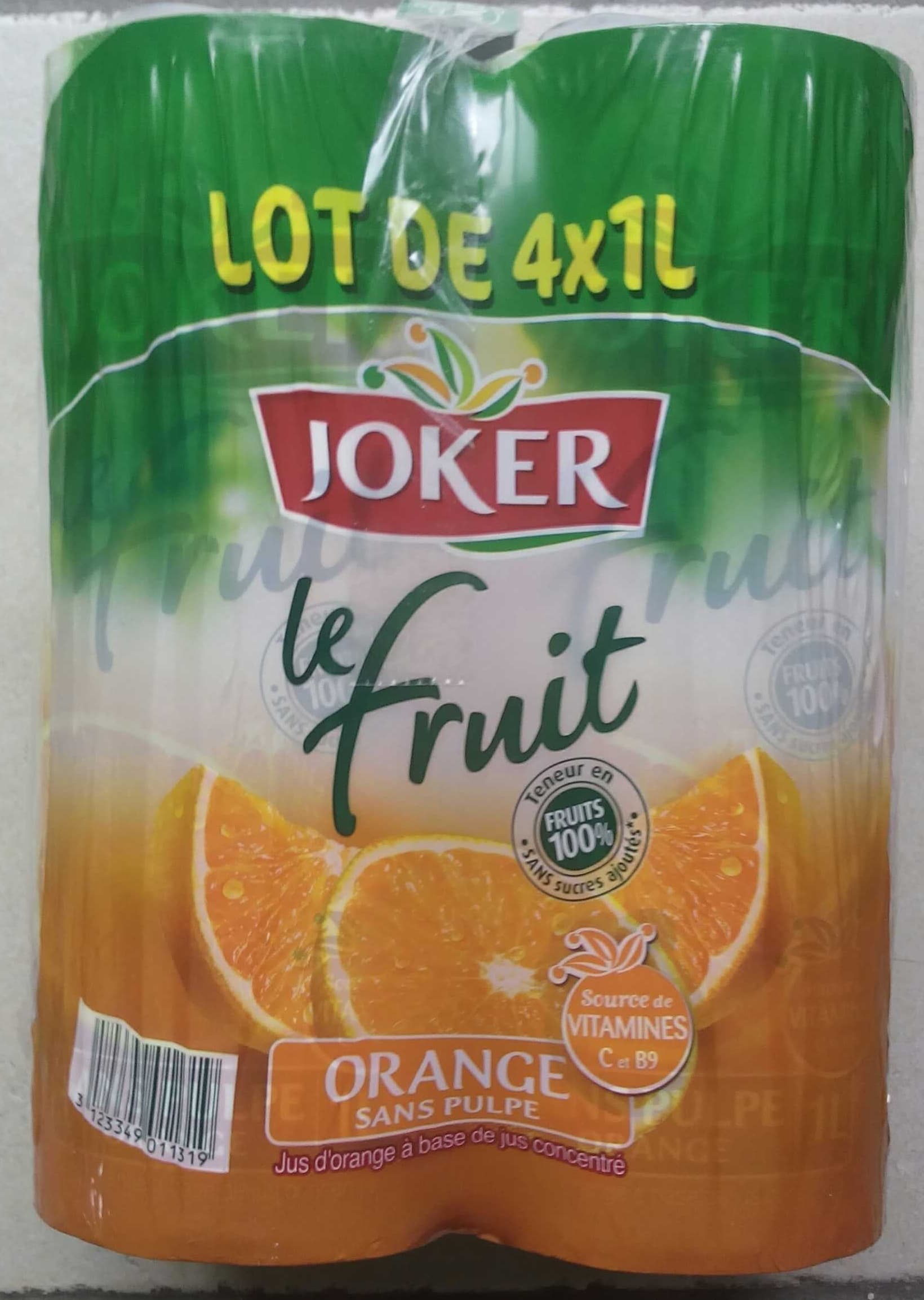Joker Le Fruit Orange sans pulpe packshot