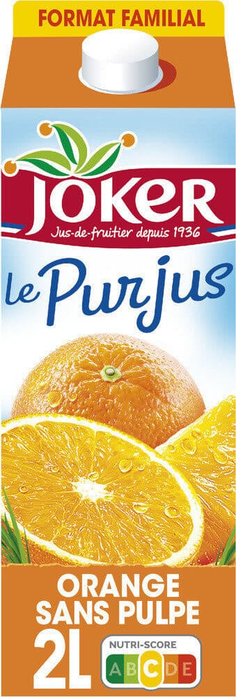 Joker PUR JUS Orange sans pulpe packshot