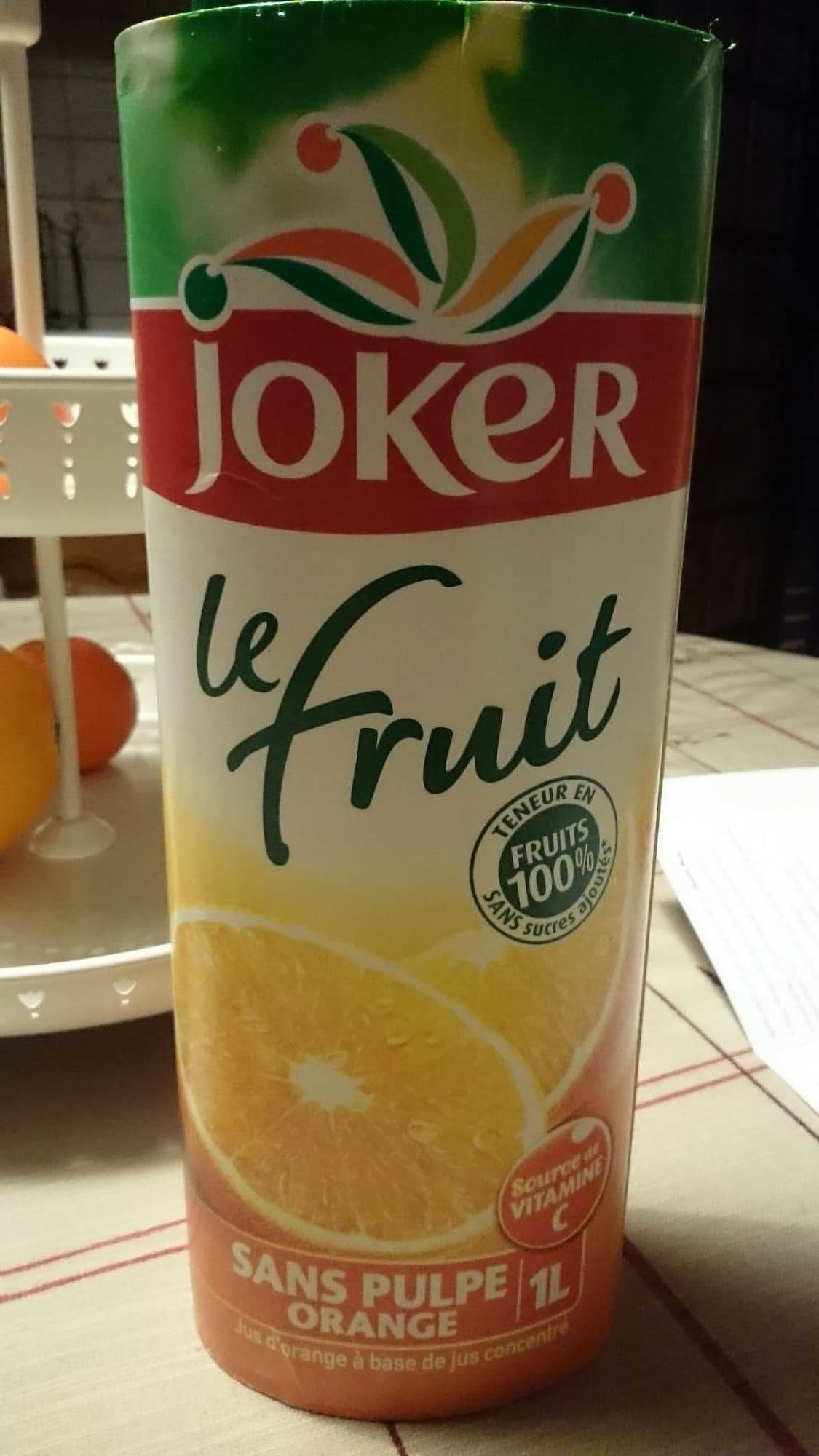 Joker Le Fruit - Jus d'Orange packshot