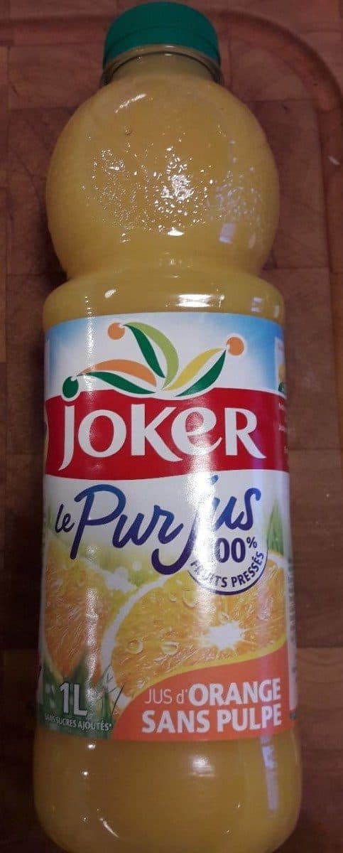 Joker Le pur jus d'orange sans pulpe packshot