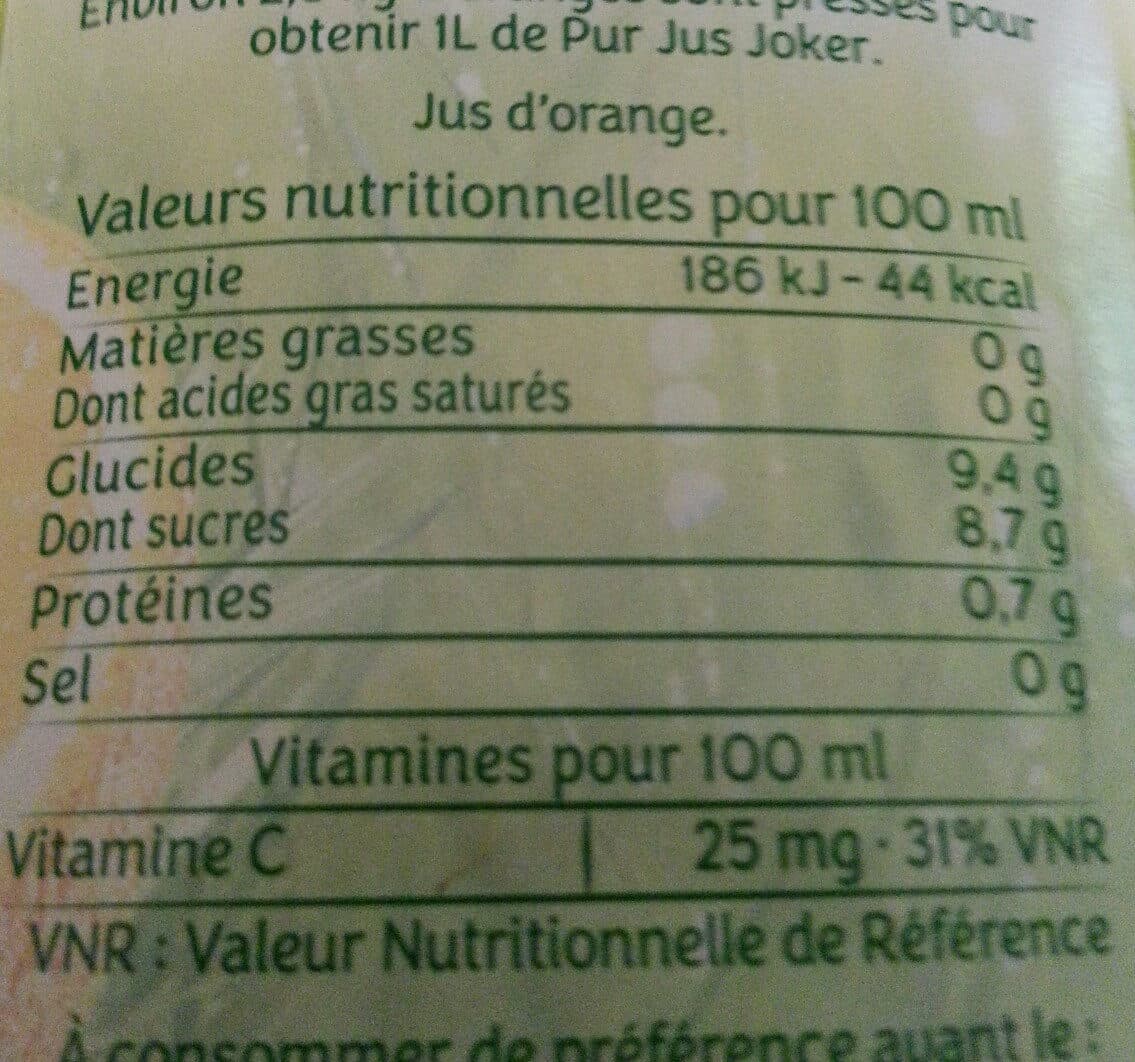 Joker le pur jus Joker le pur Oange Mandarine 🍊 packshot