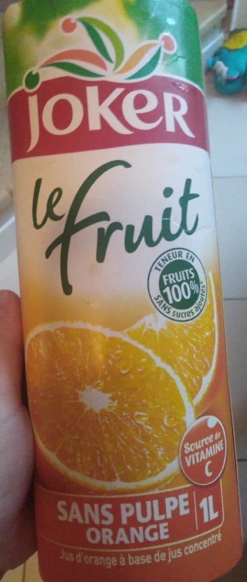 Joker Le fruit sans pulpe orange packshot