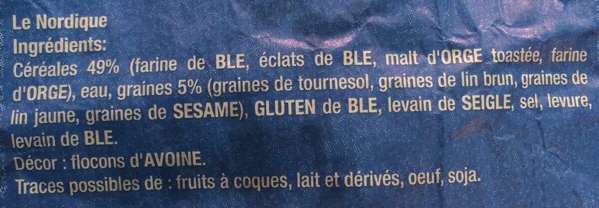 Open Food Facts Pain nordique packshot