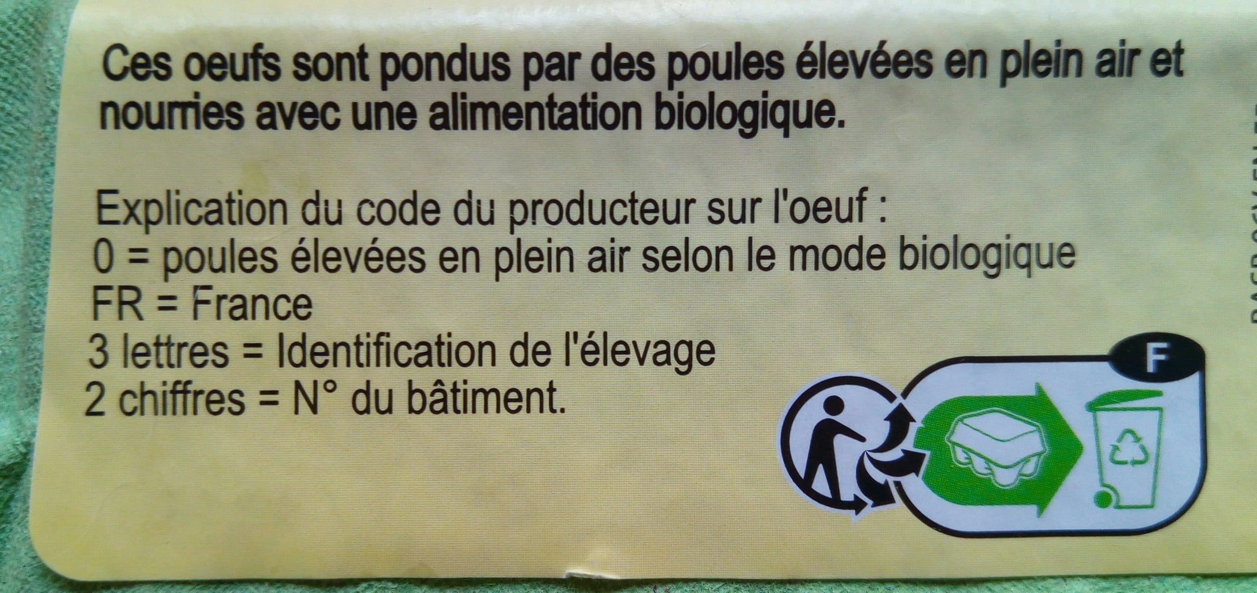Open Food Facts 6 oeufs bio packshot