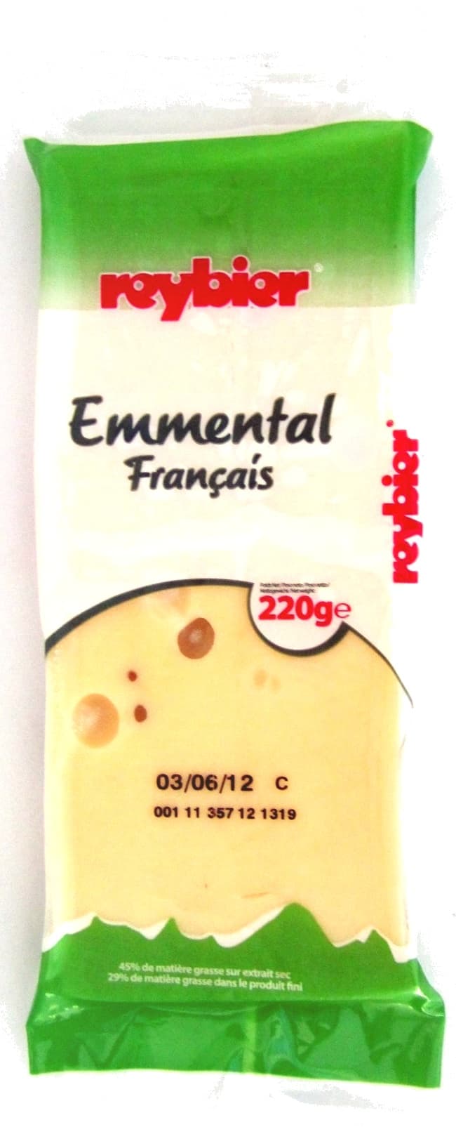 Reybier Emmental français - Fromage à pâte pressée cuite packshot