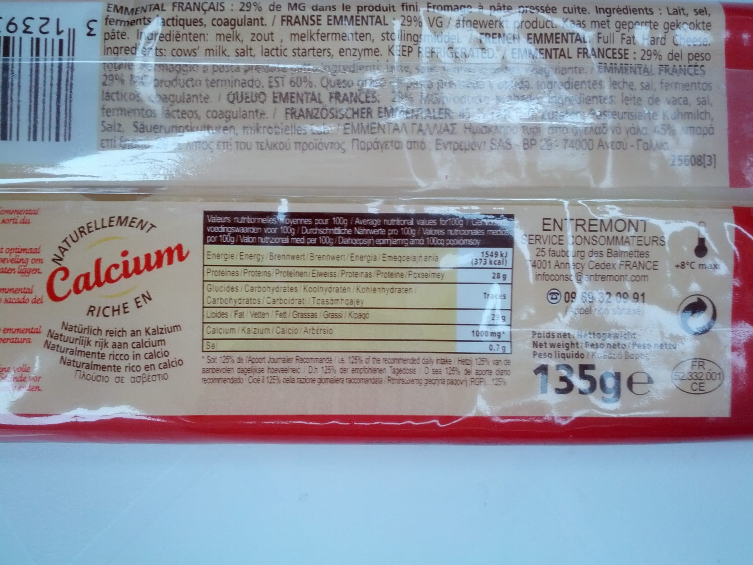 Entremont Emmental packshot