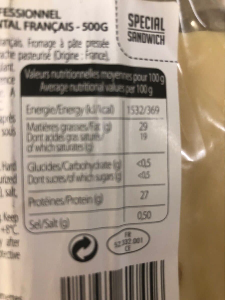 Entremont Emmental tranche packshot
