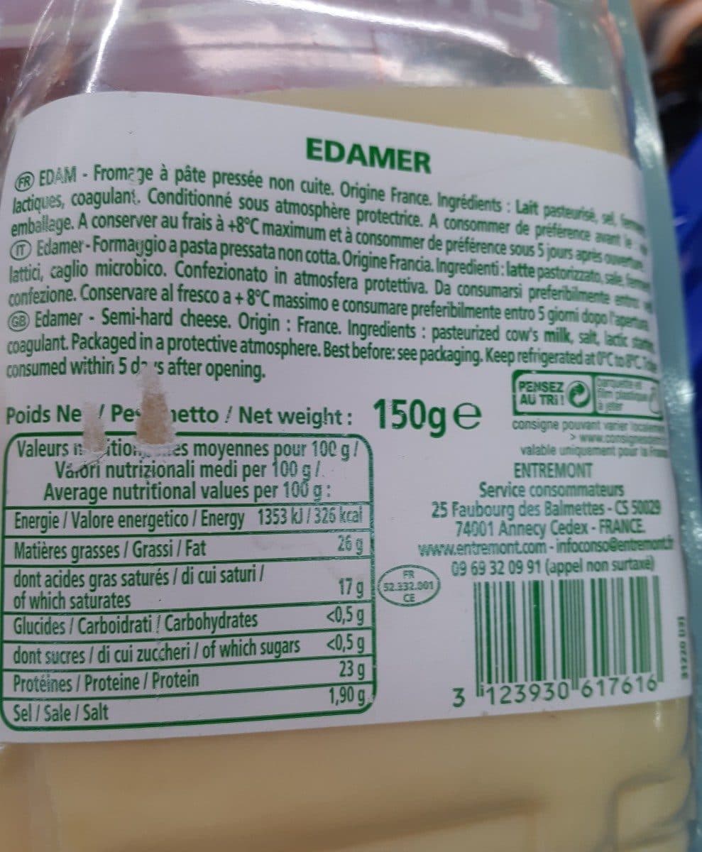 Entremont Edamer packshot
