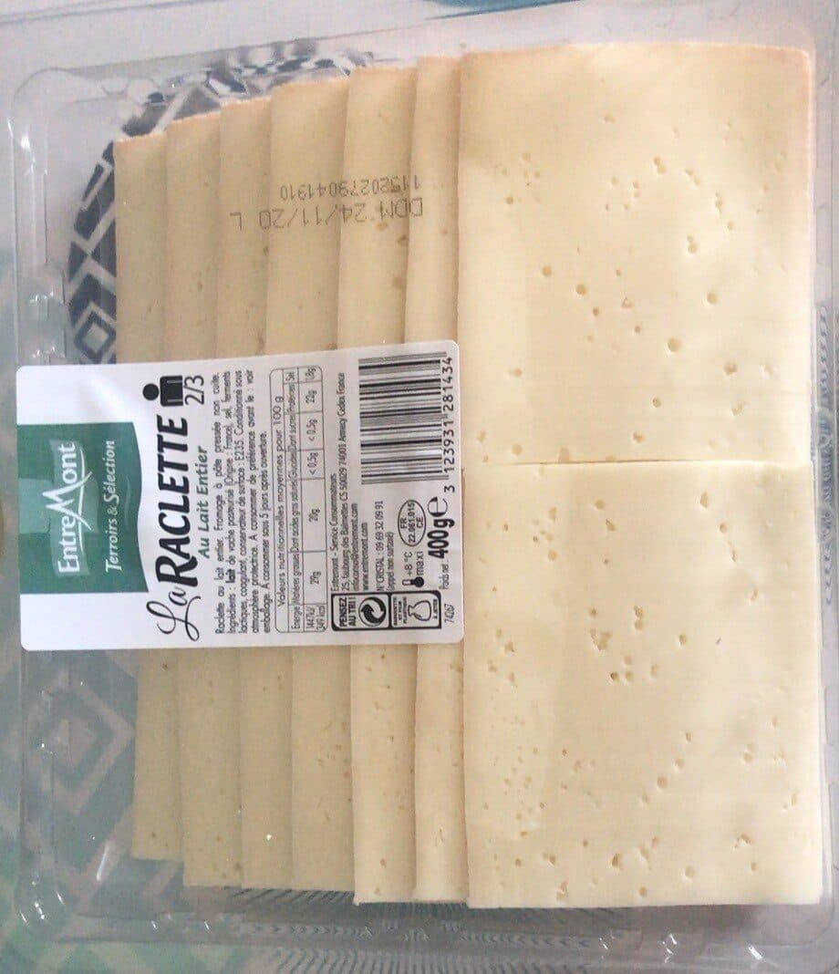 Entremont La raclette au lait entier ENTREMONT Terroirs et Sélection packshot