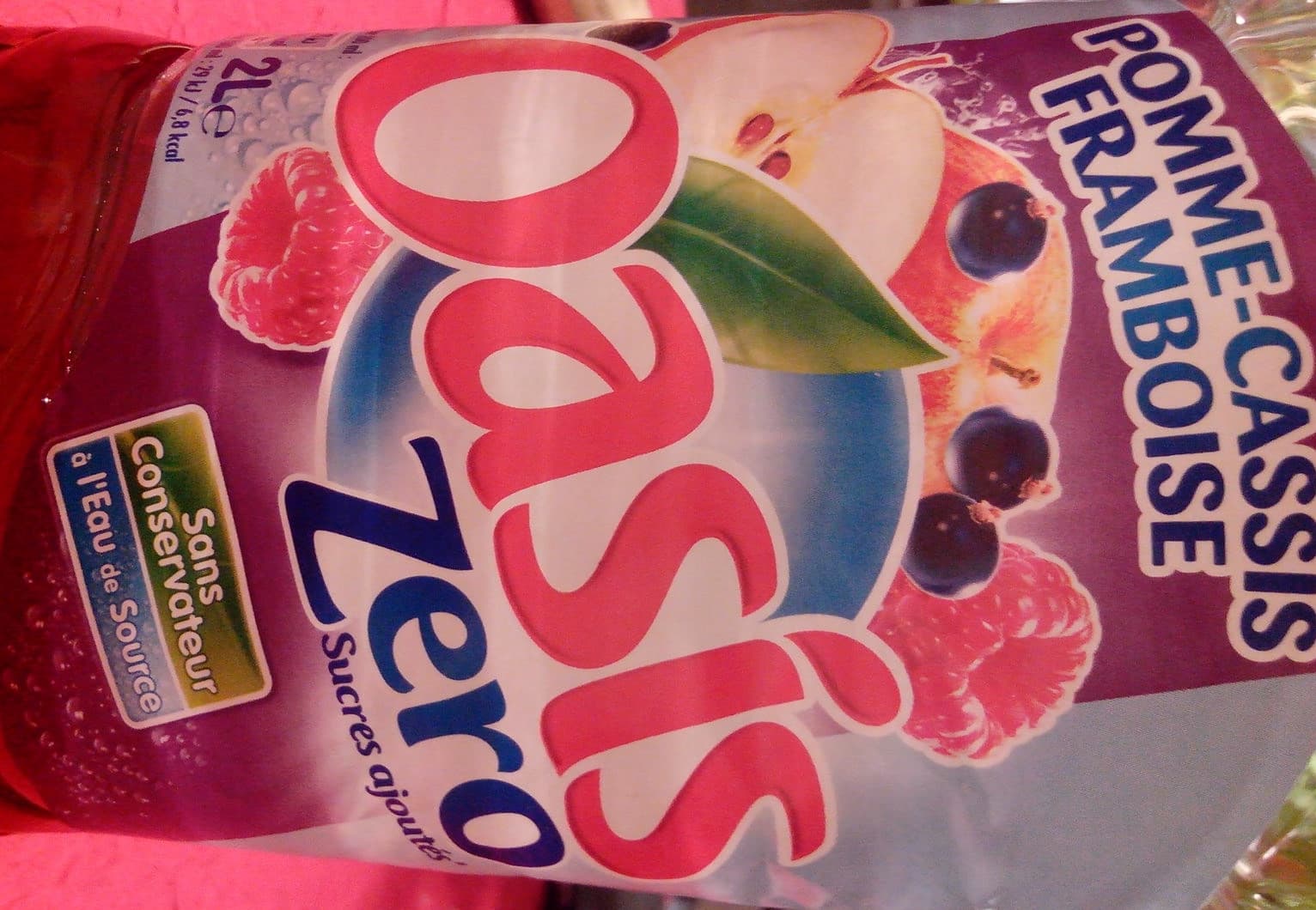 Oasis Oasis zéro Pomme cassis framboise packshot