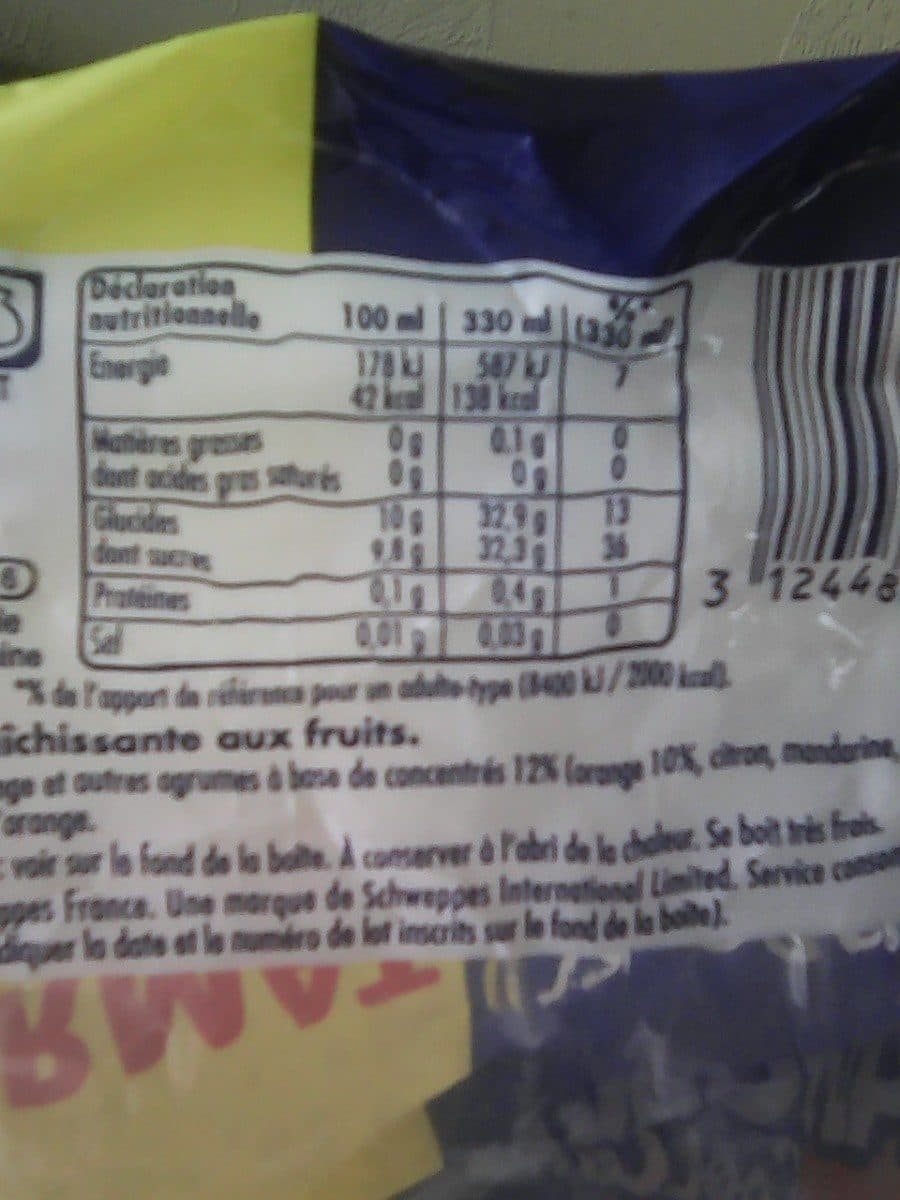 Orangina Boisson gazeuse packshot