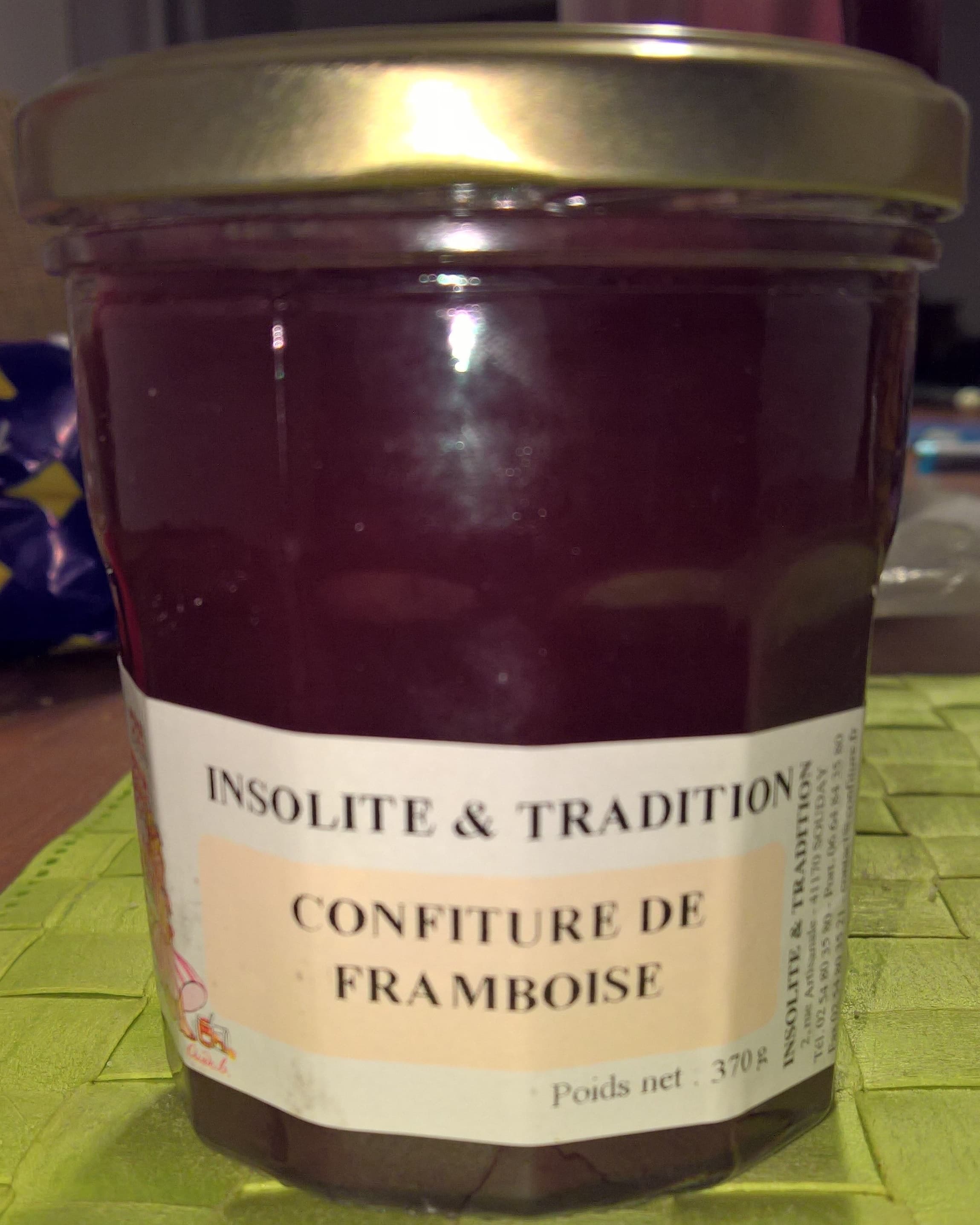 Open Food Facts Confiture de framboise packshot