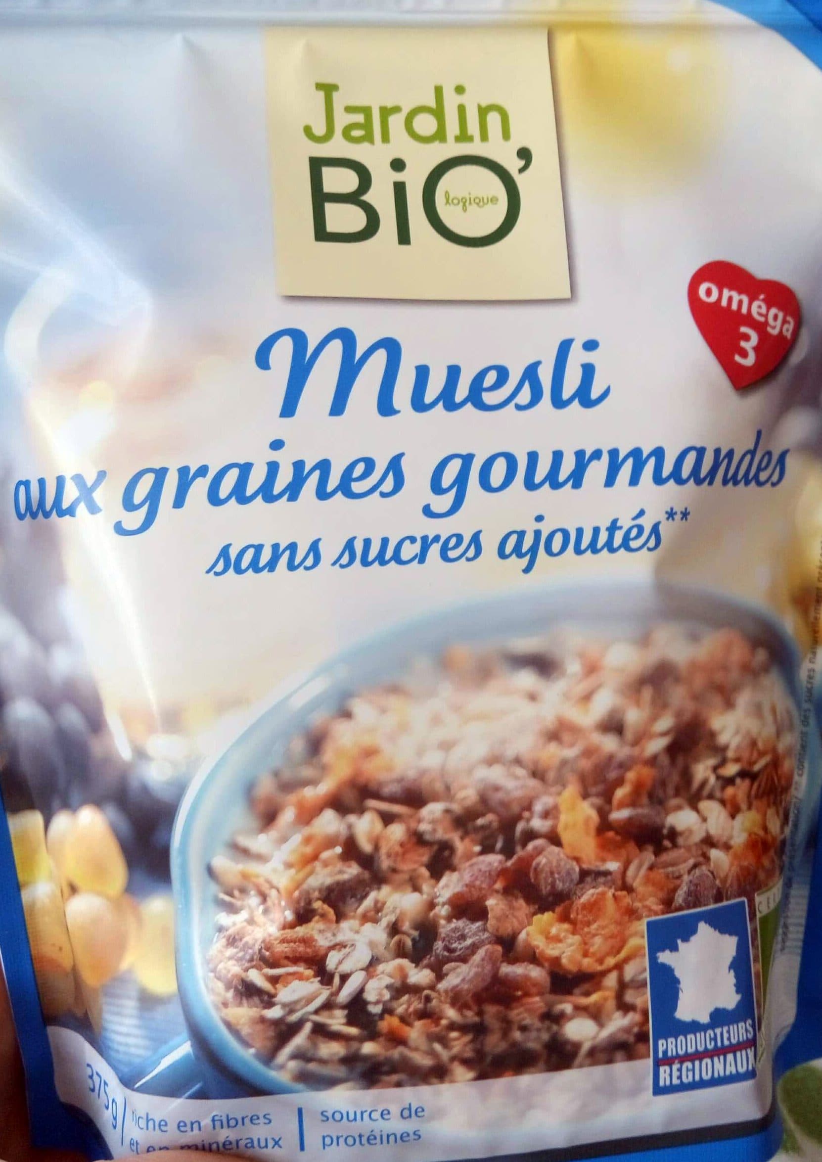 Jardin BIO Muesli aux graines gourmandes packshot