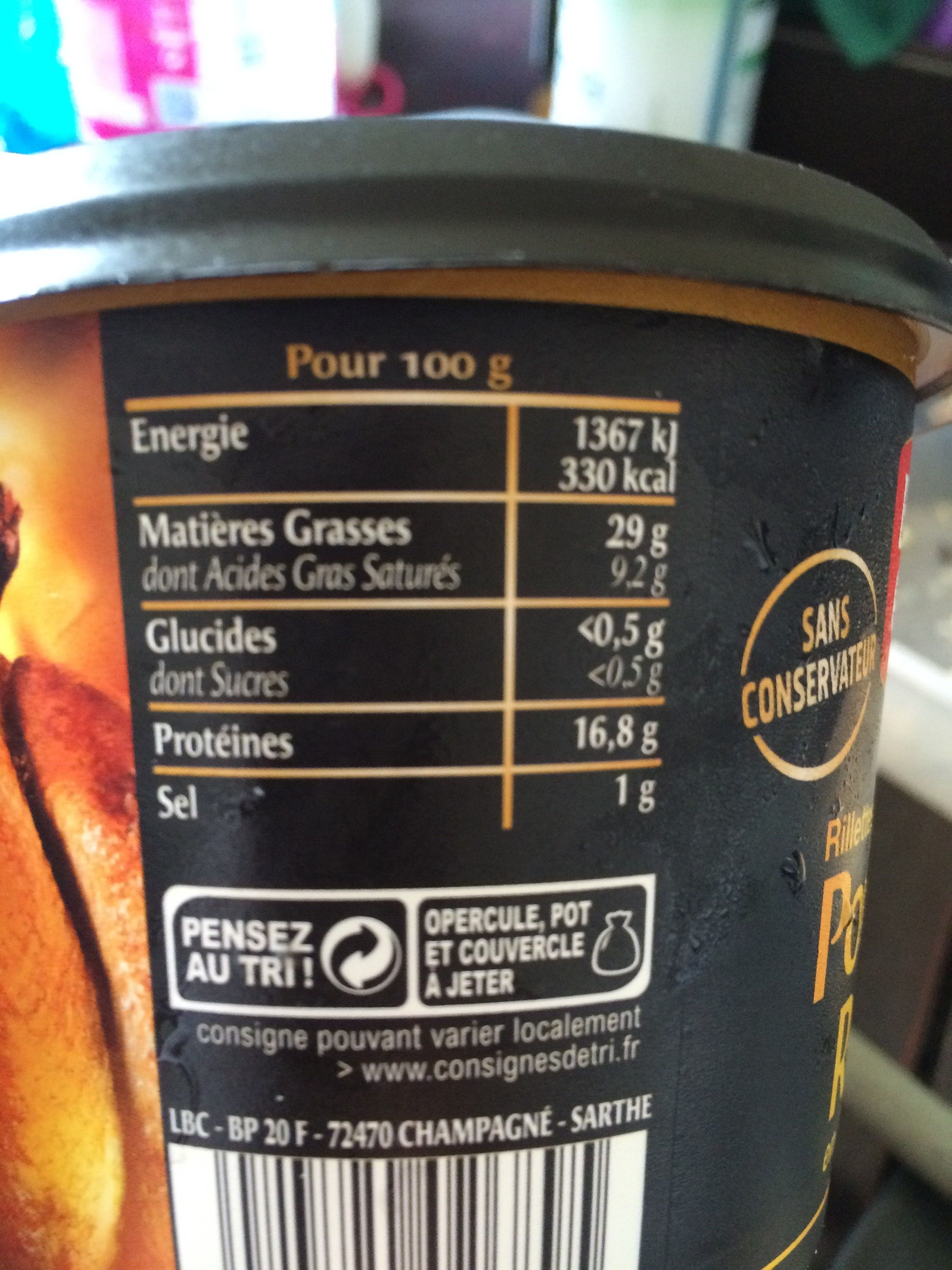 Bordeau chesnel Rillettes de poulet rôti packshot