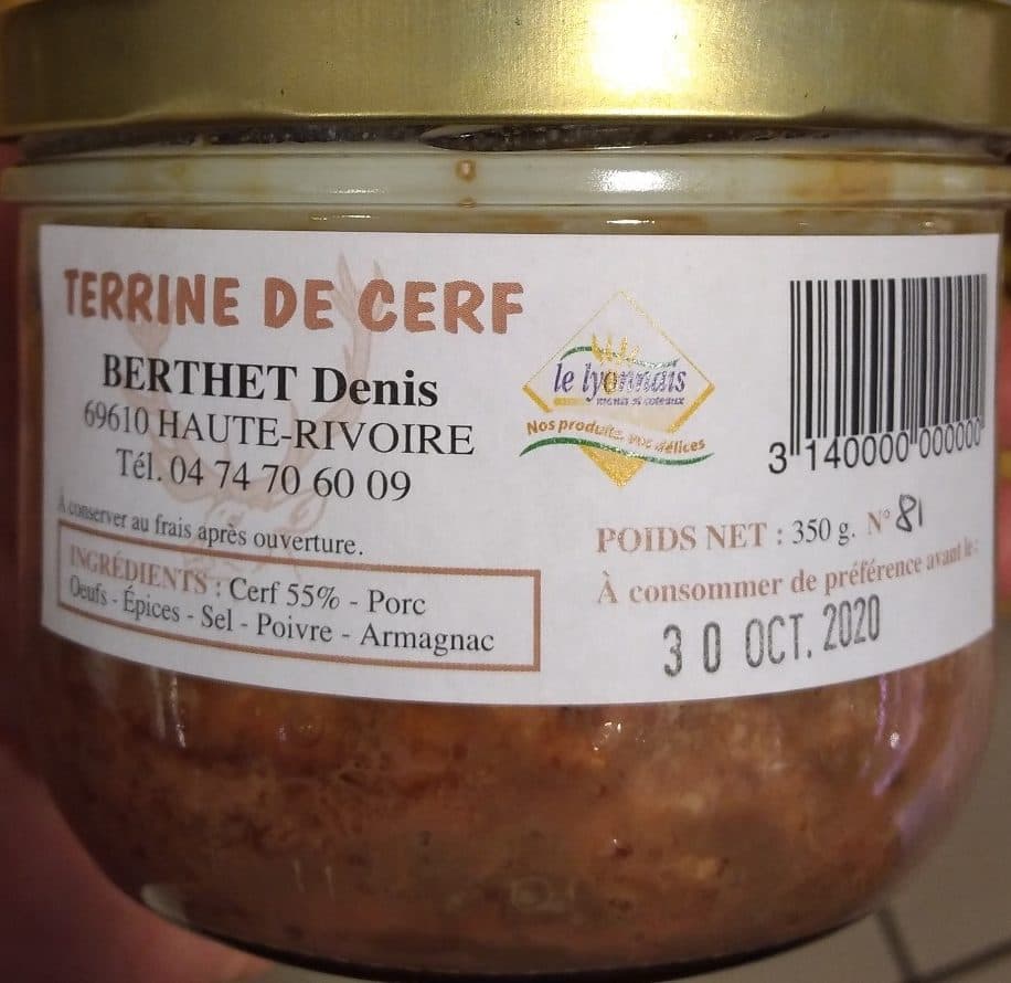 Le Lyonnais Terrine de Cerf packshot