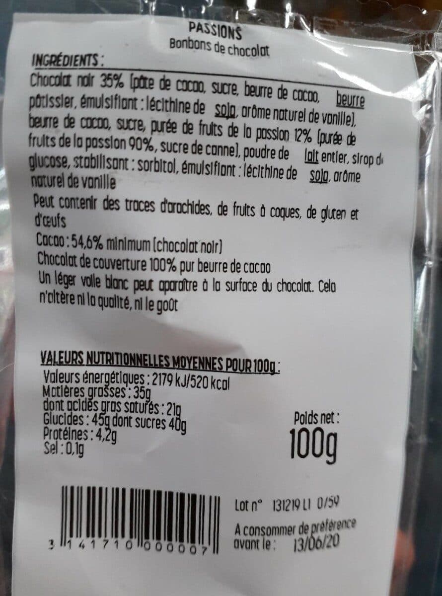 Reaute Réauté chocolat et fruit de la passion packshot
