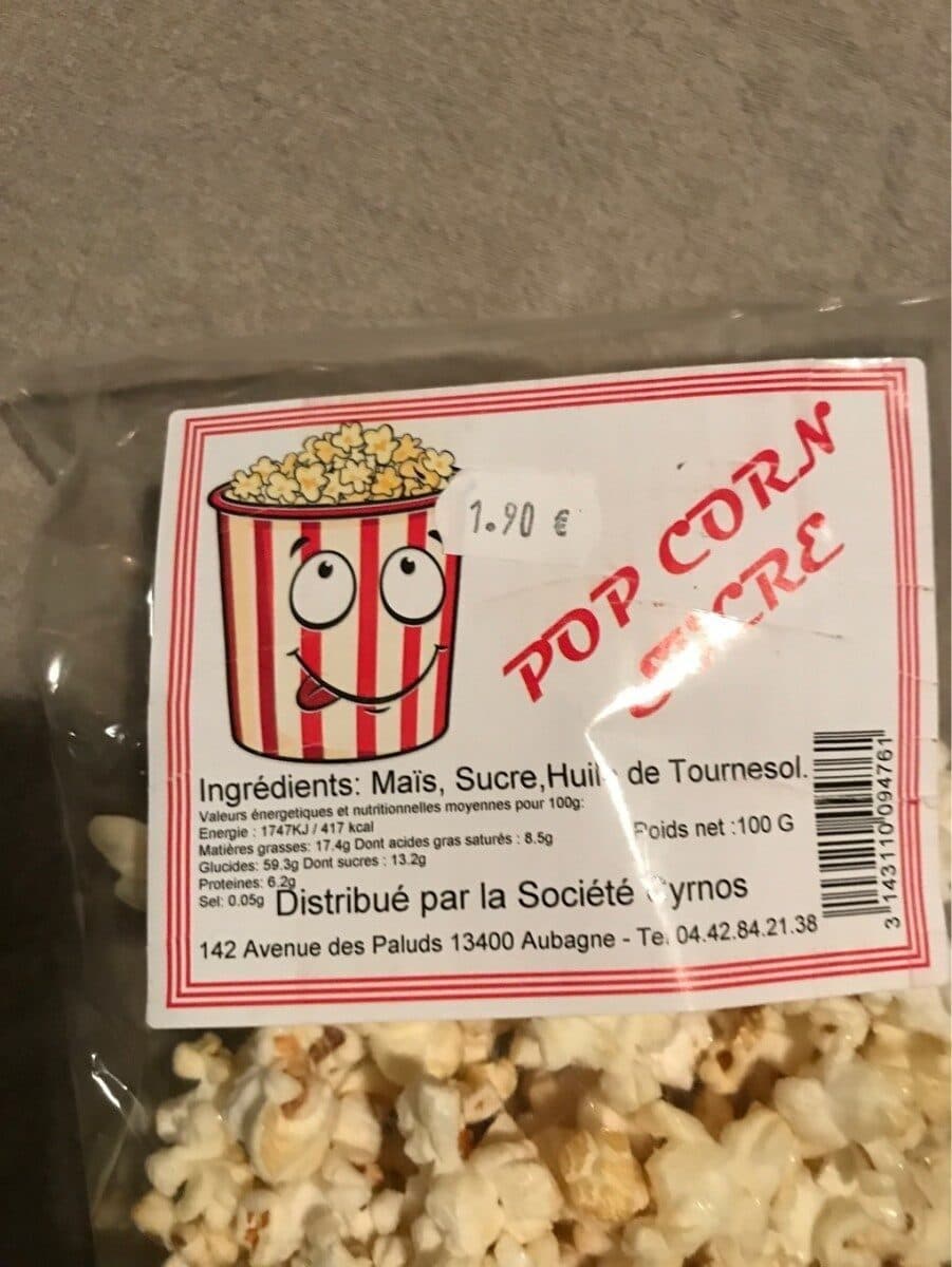Open Food Facts Pop Corn Sucre packshot