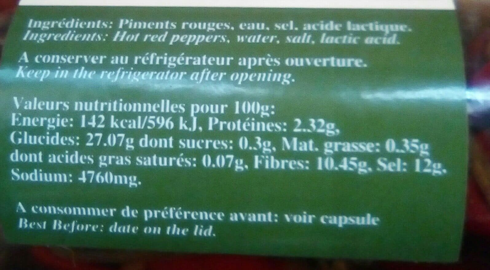 Eric Bur Piments rouge packshot