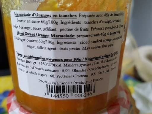 Eric Bur Marmelade d'oranges en tranches packshot