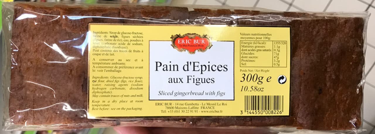 Eric Bur Pain d'épices aux figues packshot