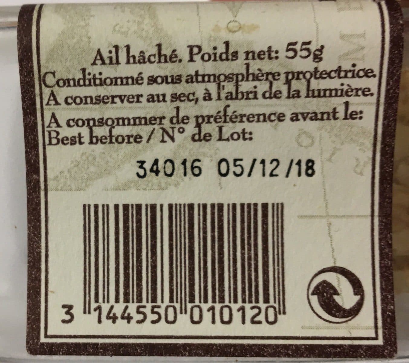 Éric Bur Ail Haché packshot