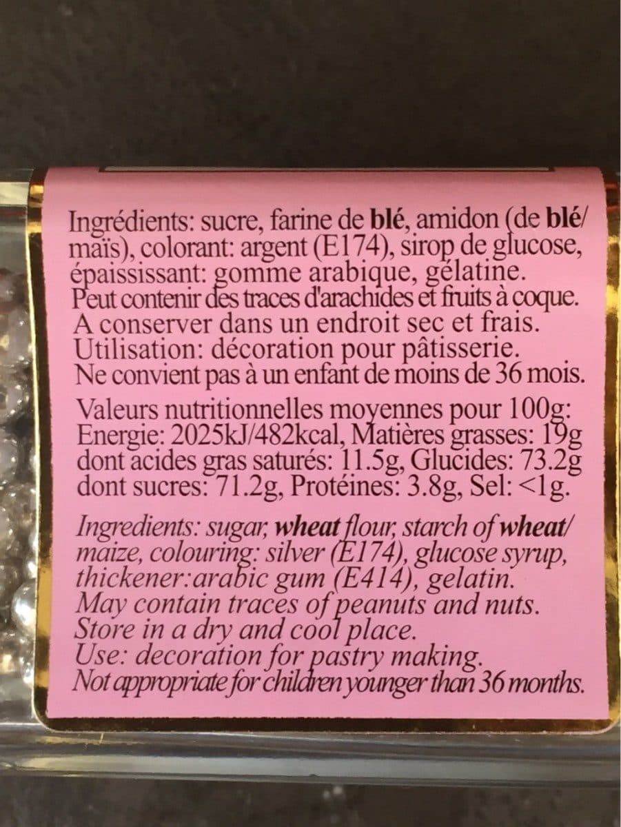 Éric Bur Perles de sucre argentees ERIC BUR packshot
