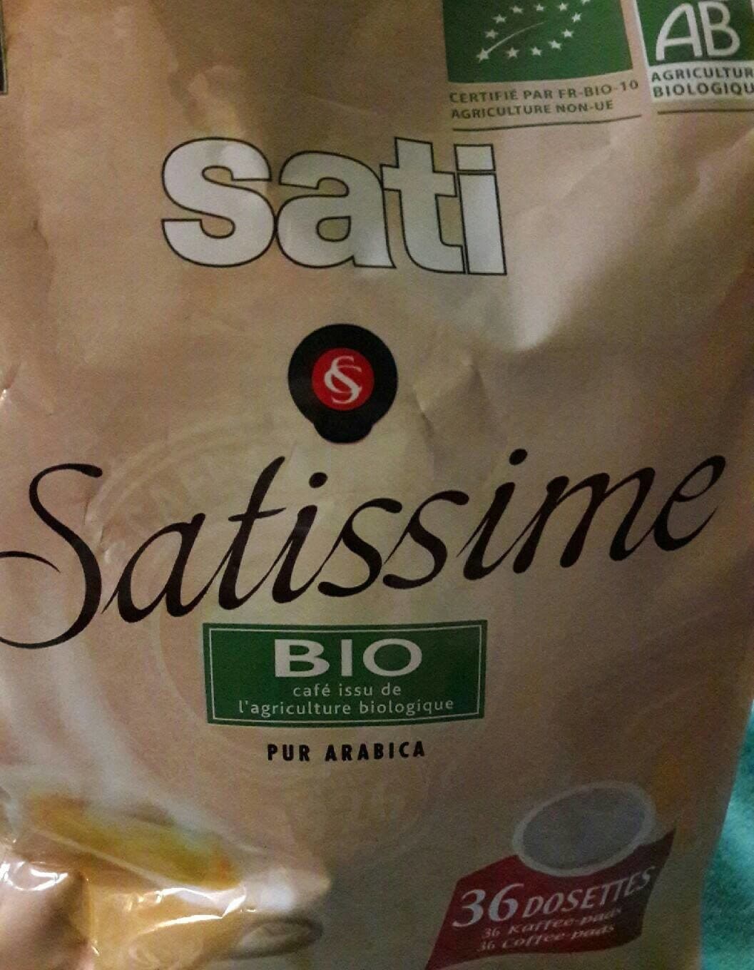 Sati Cafe bio en dosettes Satissime SATI, 36 unites packshot