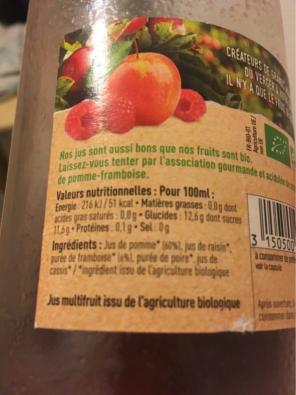La Passion Du Verger Jus Pomme Framboise packshot