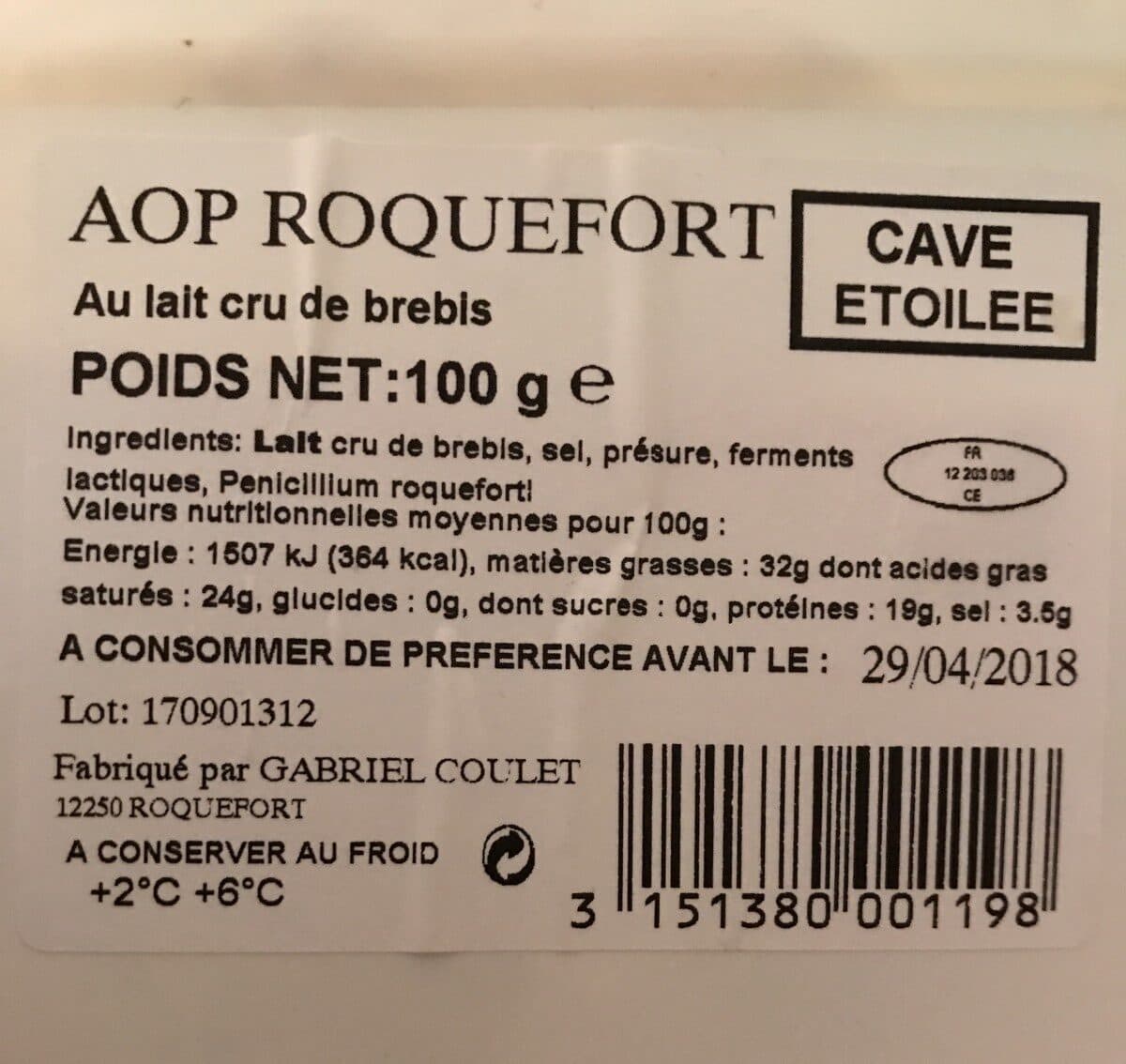 Gabriel Coulet Roquefort packshot