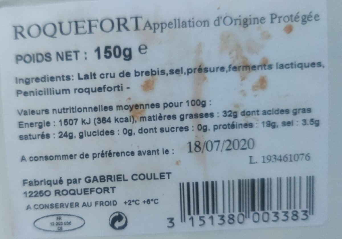 Gabriel Coulet Roquefort Gabriel Coulet 150g packshot