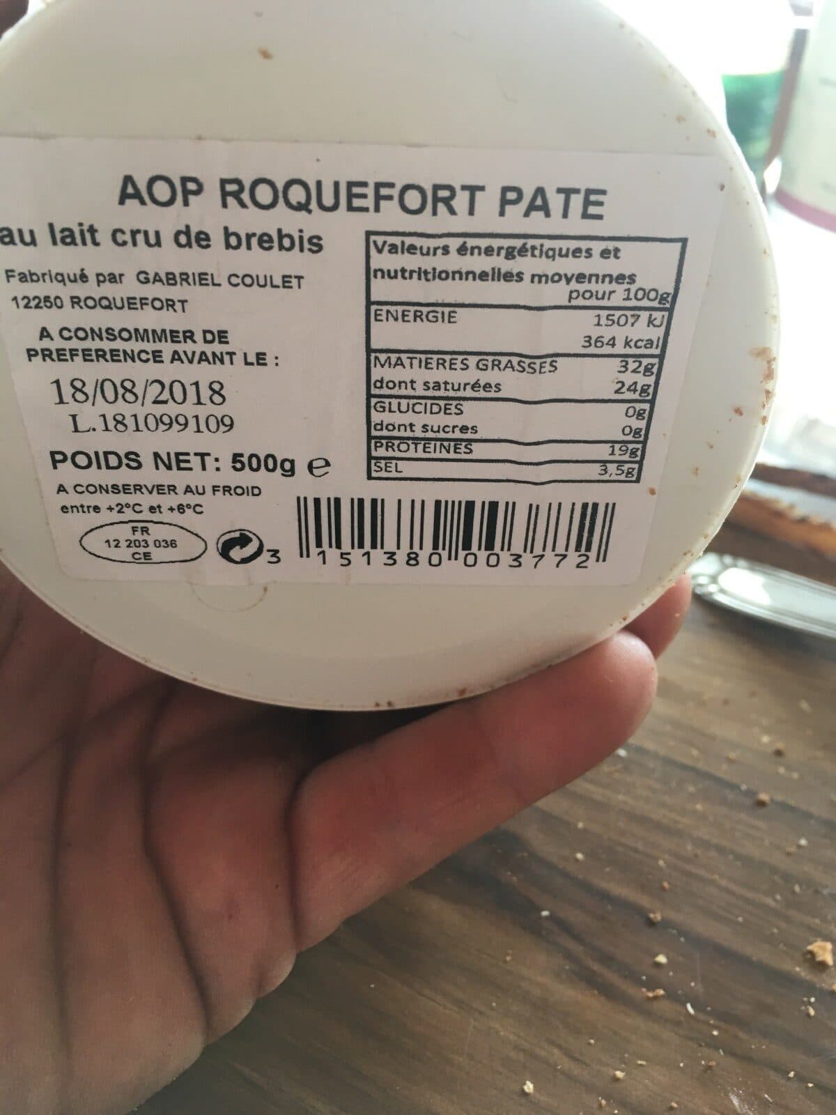 Gabriel Coulet Aop roquefort pate packshot